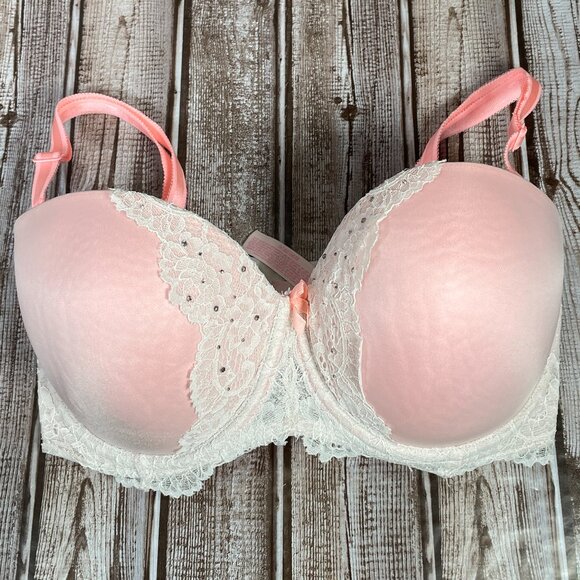 Victoria's Secret Other - VICTORIA'S SECRET Women's 32DDD Pink Lace Dream Angels Multi-Way Underwire Bra